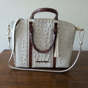 Brahmin Duxbury Satchel With Cross Body Strap
